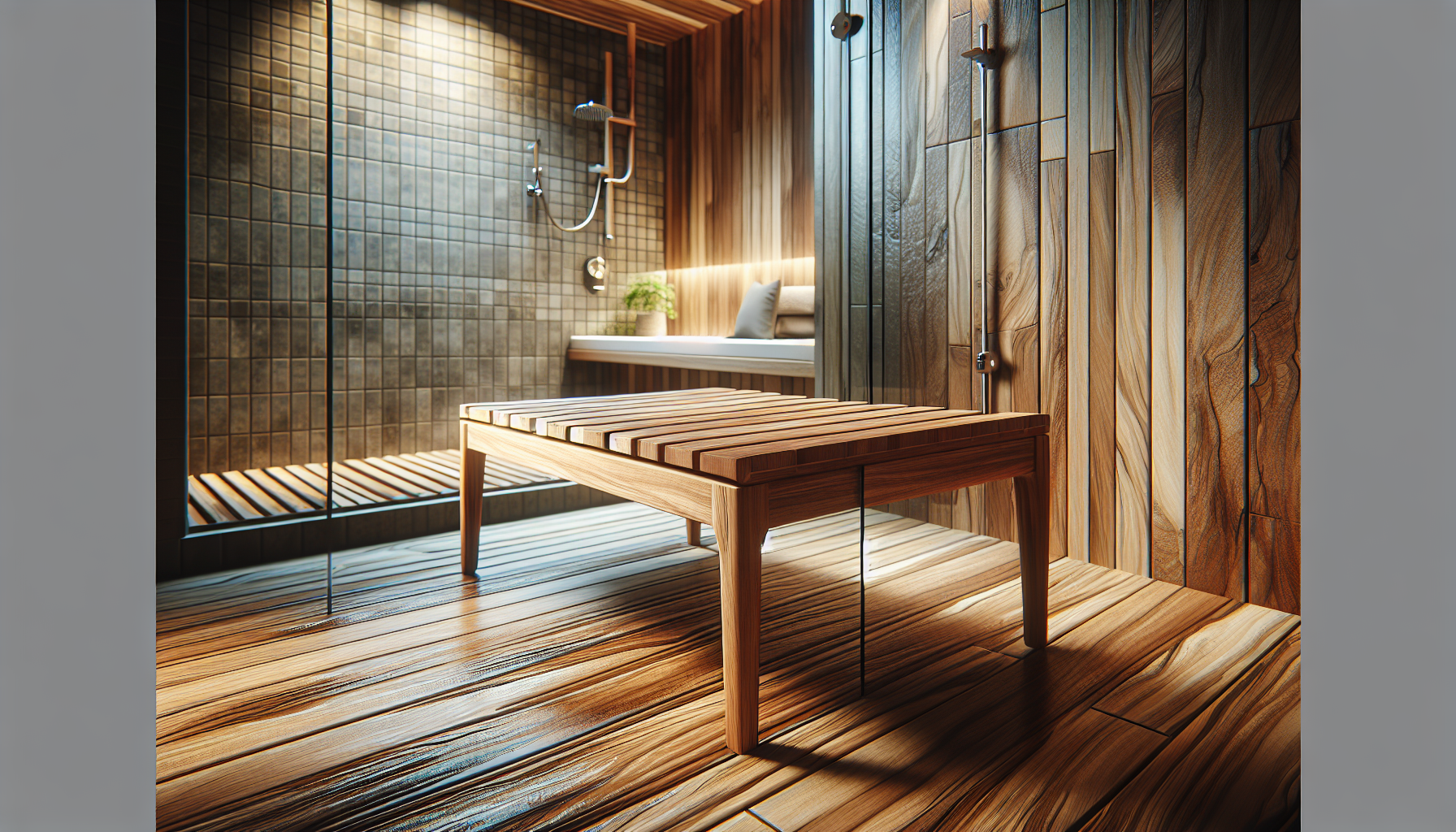 Teak Bench In Shower