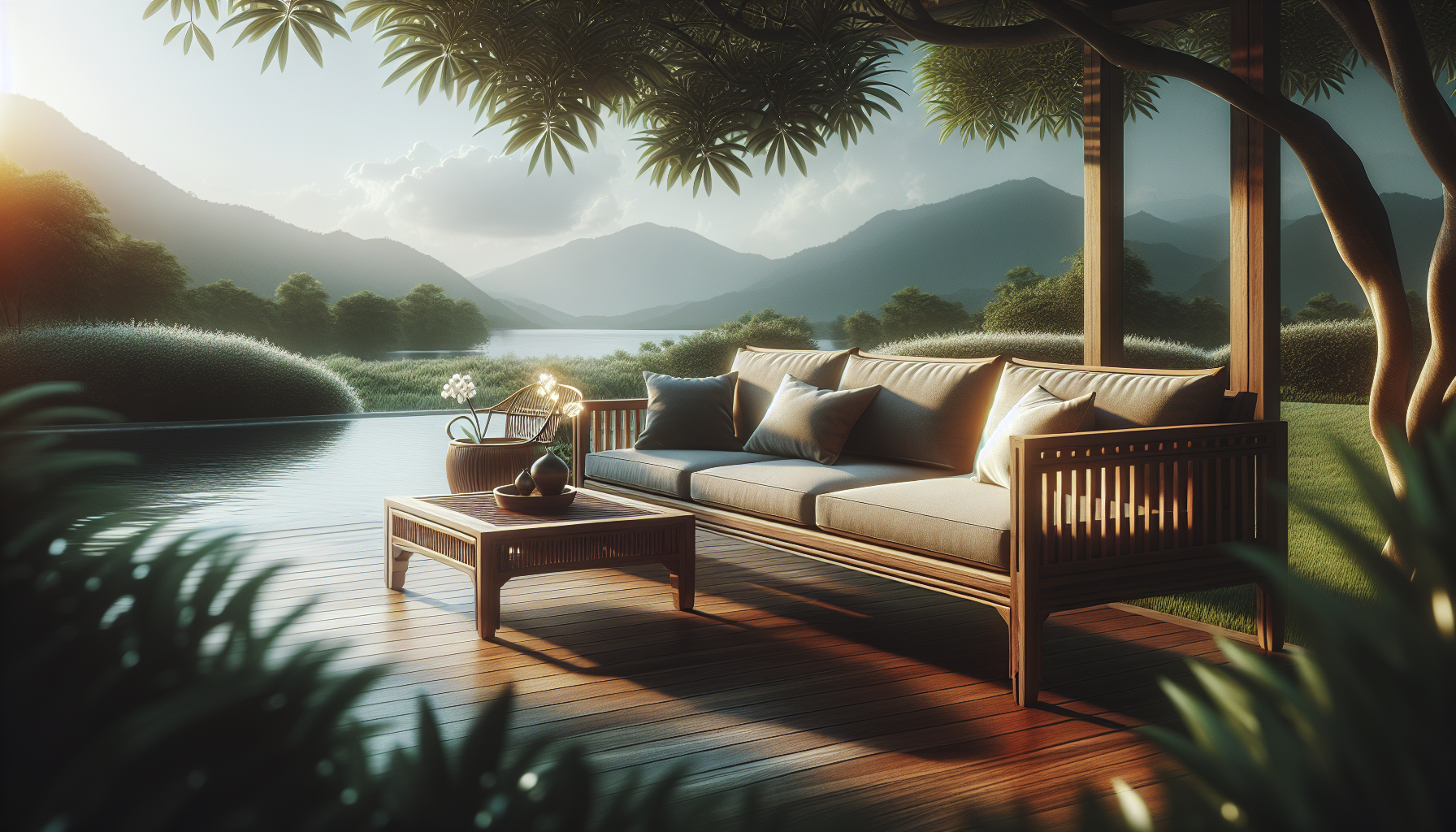 Teak Patio Couch