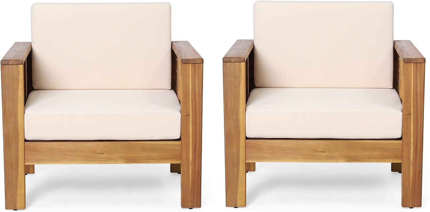 Christopher Knight Home Louver Club Chairs Teak Cream review