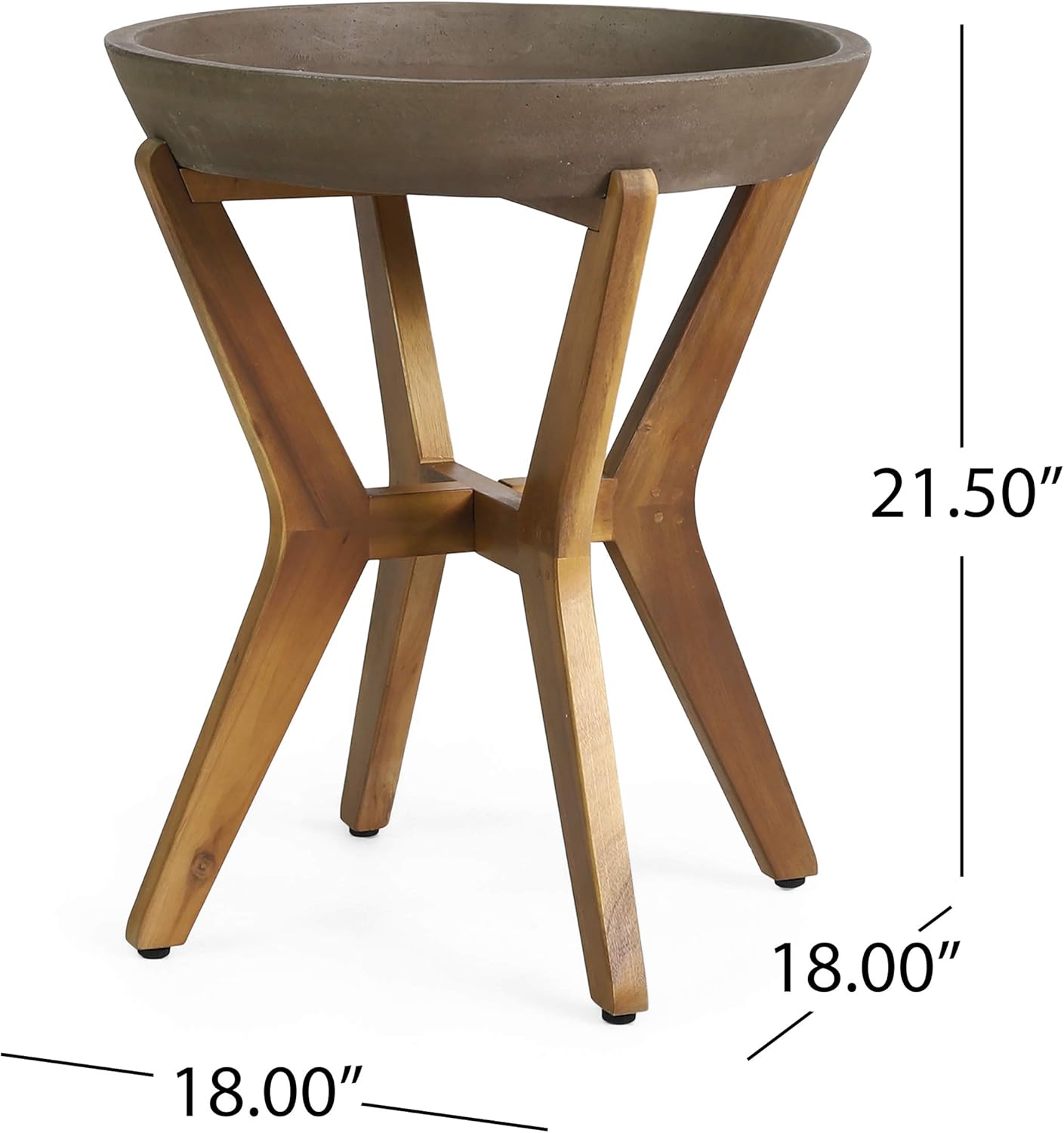 Christopher Knight Oprah Outdoor Side Table, Teak&Light Gray review