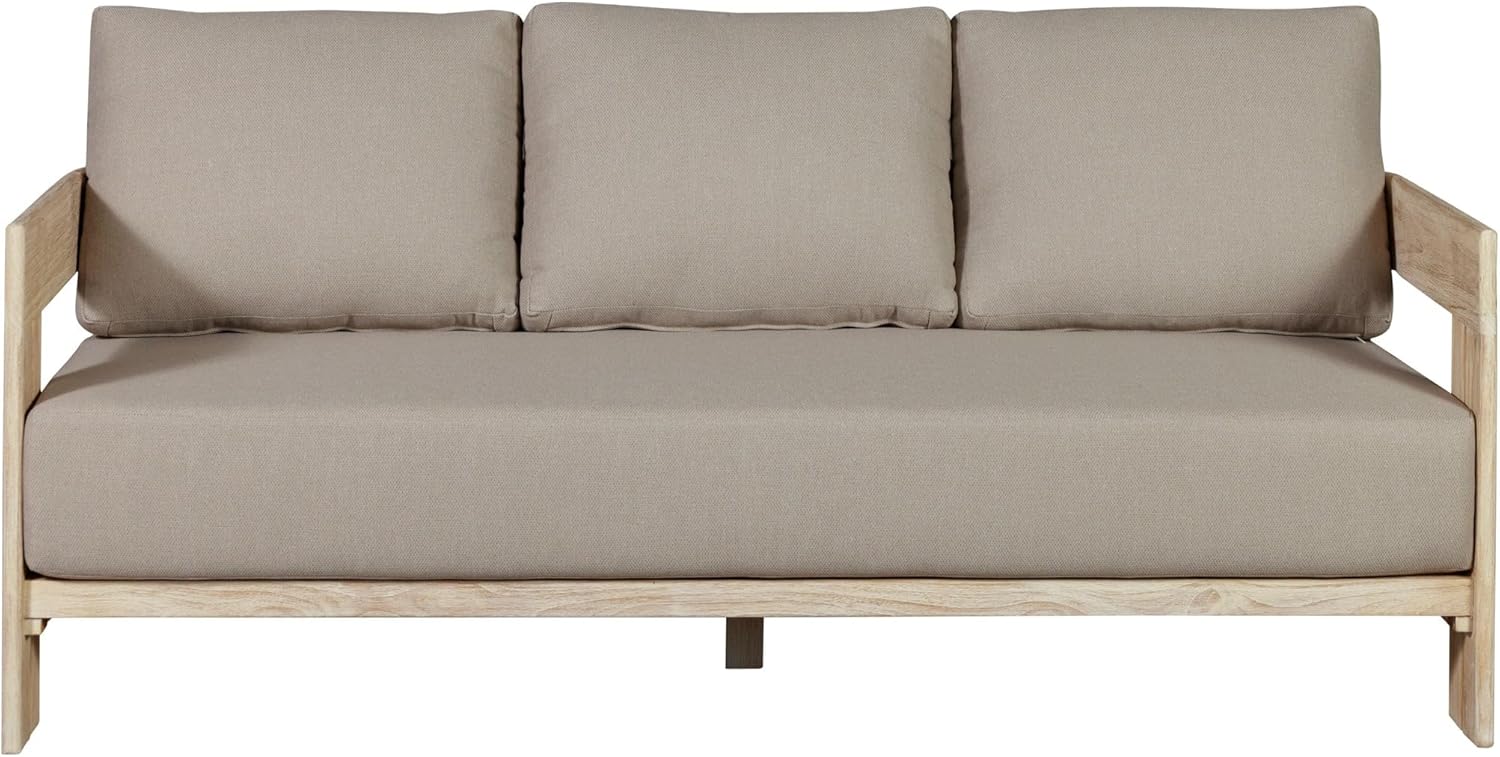 Crafters and Weavers Paradiso Teak Sofa in Gray review