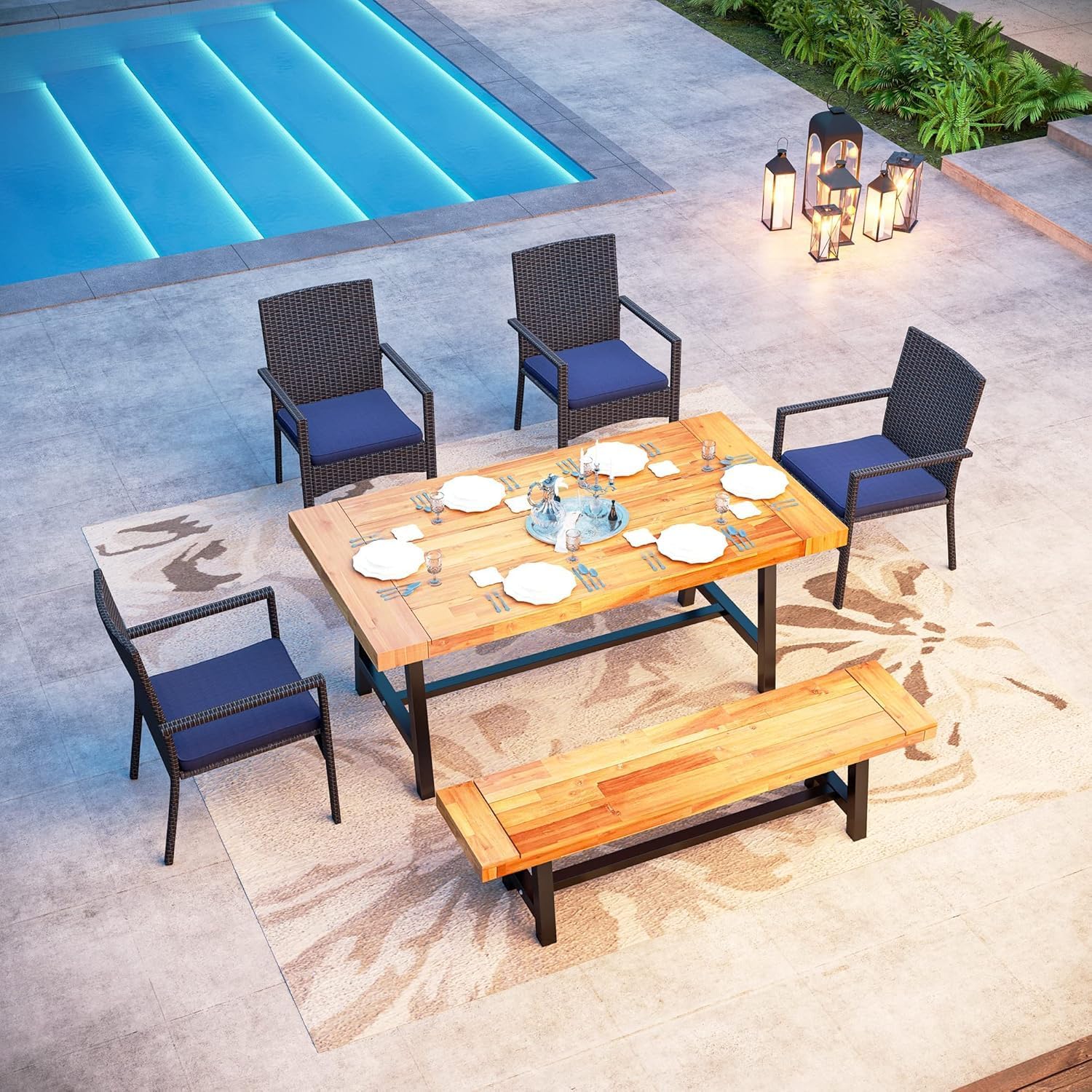 PHI VILLA 6 Piece Outdoor Dining Set review