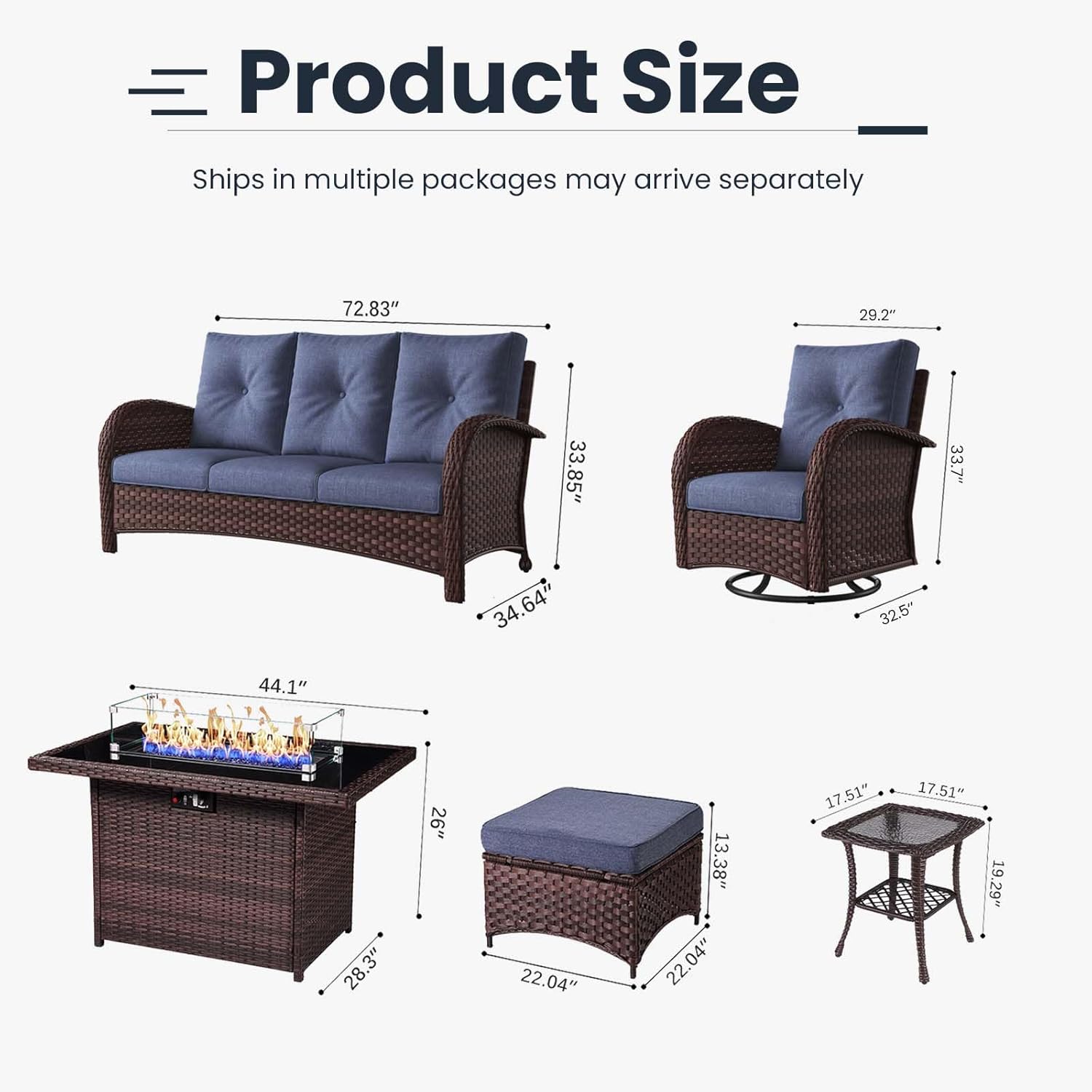 Piece Patio Furniture Set with Fire Pit Review