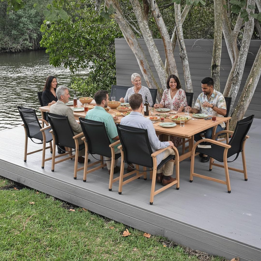 Amazonia Franklin 11-Piece Rectangular Extendable Patio Dining Set review