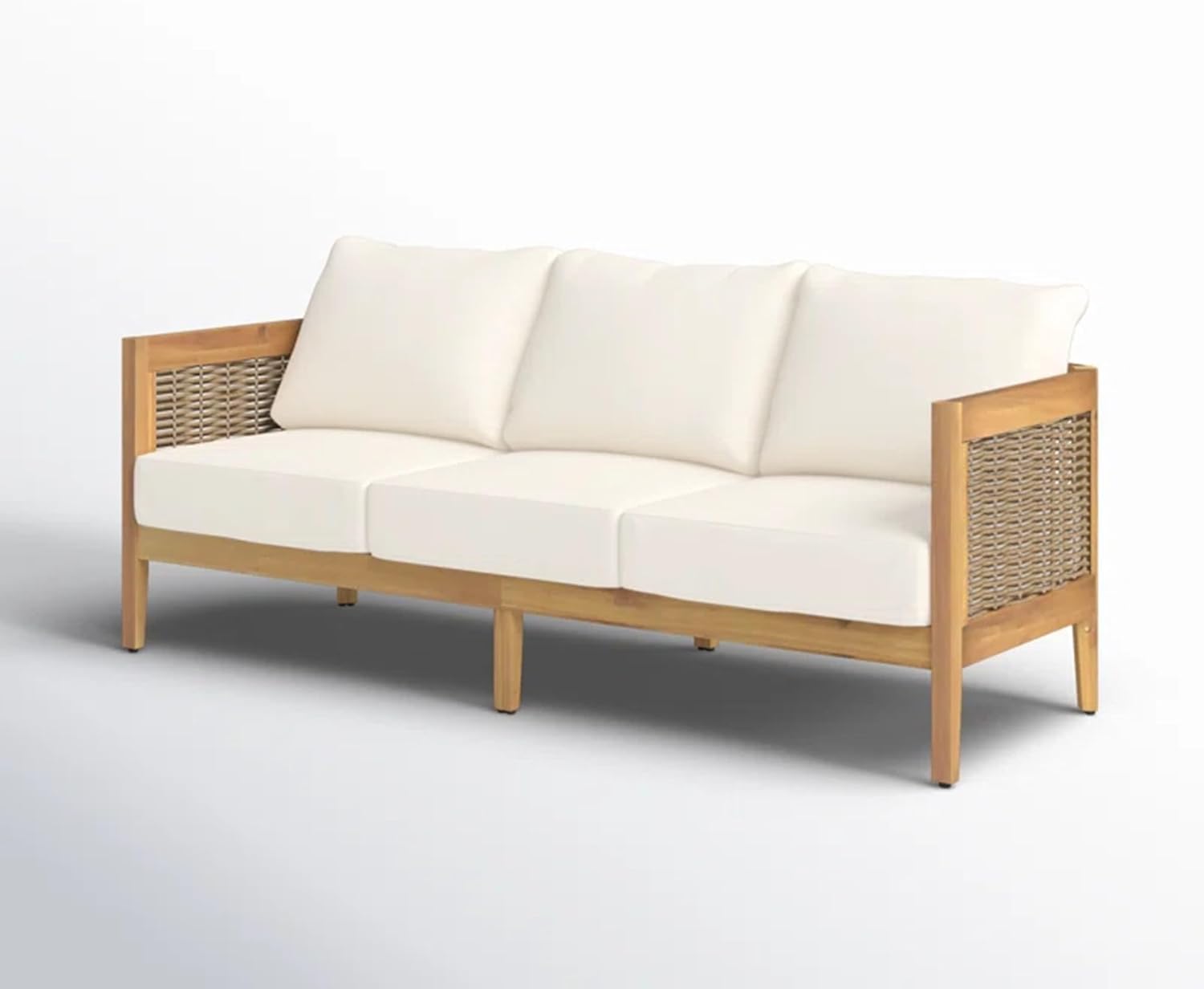 Merax 5-Piece Outdoor Acacia Wood Wicker Set review