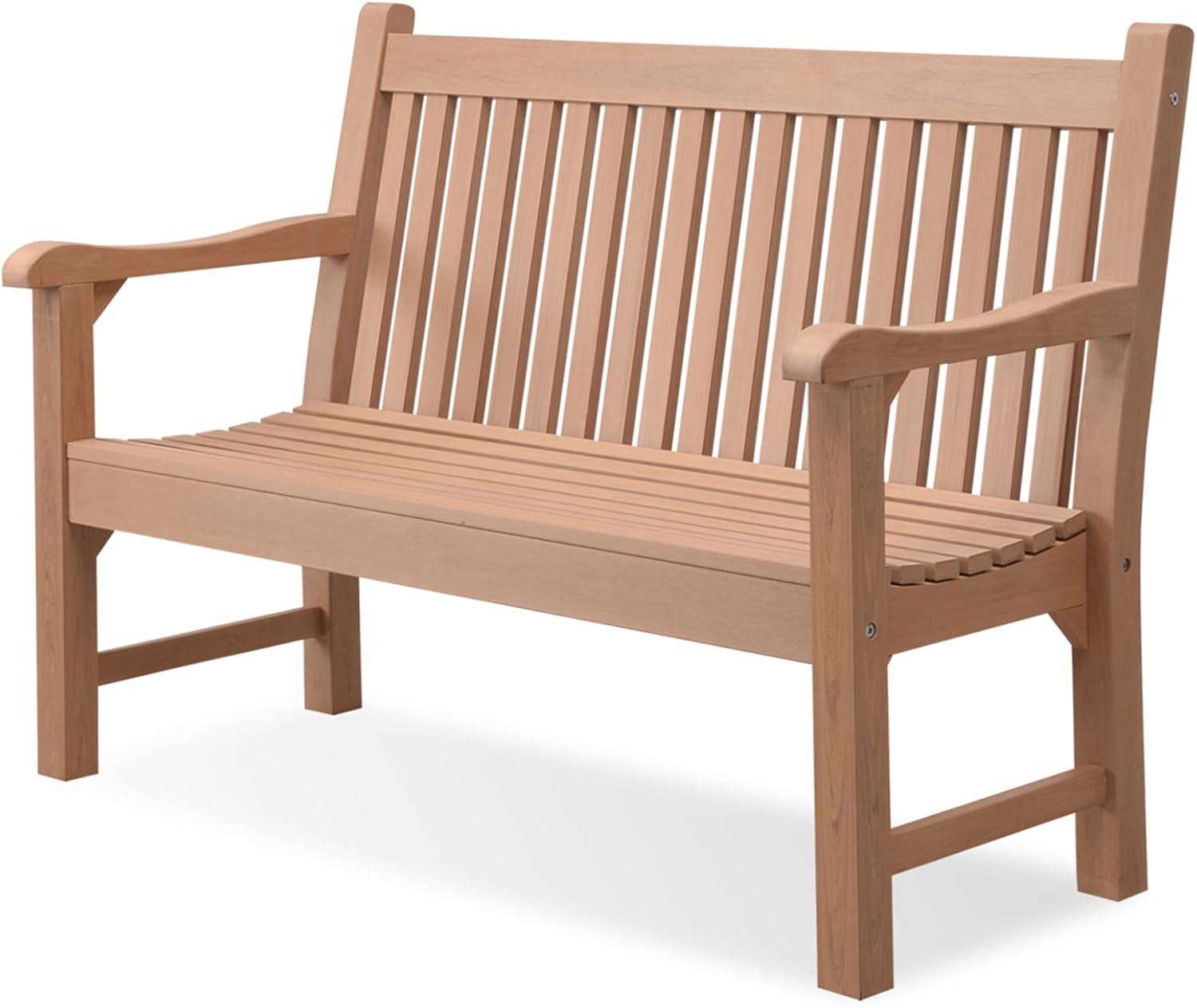 Psilvam 2-Person Poly Lumber Bench Teak review