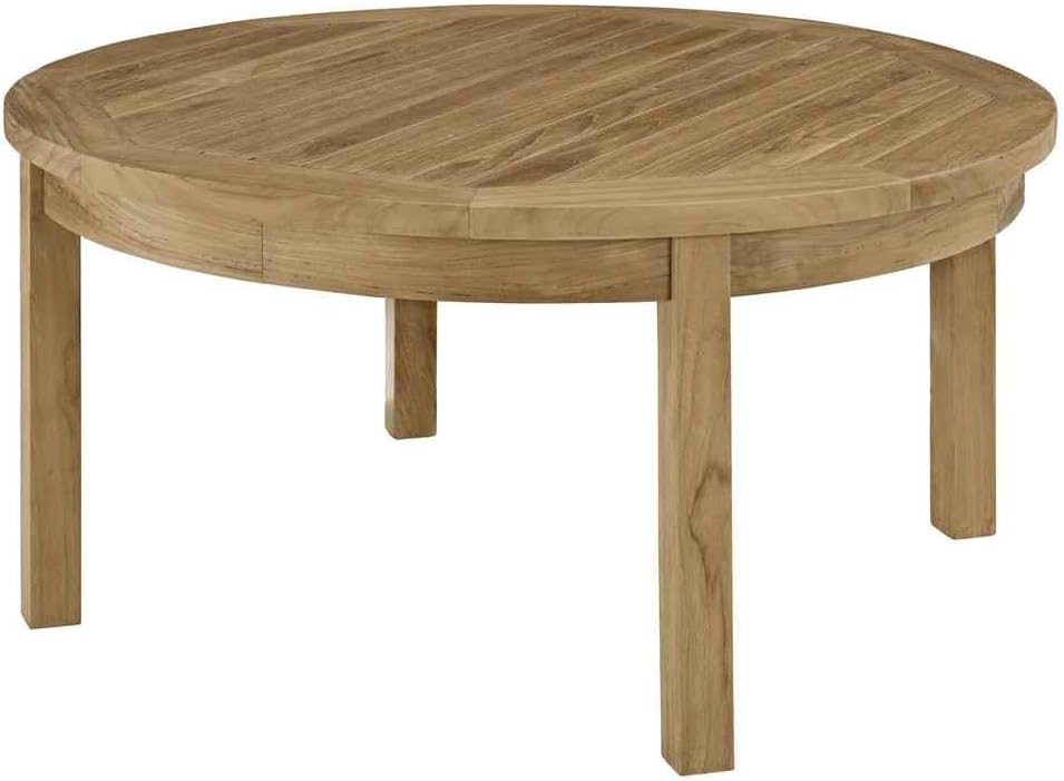 Modway Marina Teak Outdoor Round Coffee Table Natural review