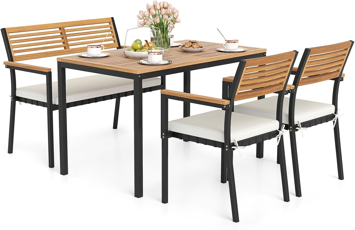 Tangkula 4-Piece Patio Dining Furniture Set review