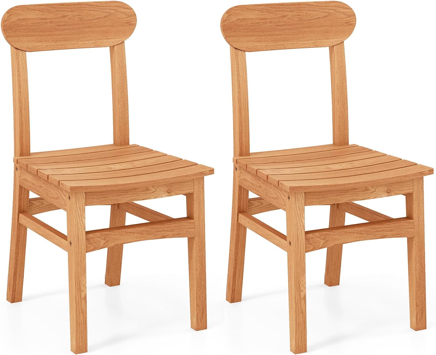 Tangkula Patio Teak Wood Chair Set of 2 review
