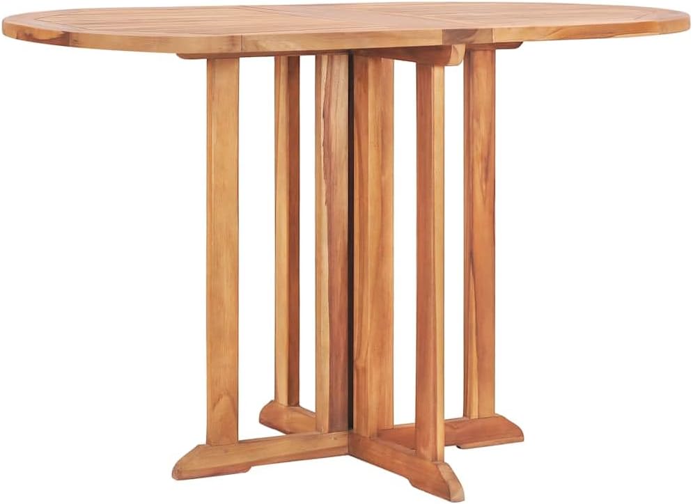 vidaXL Teak Wood Folding Butterfly Patio Dining Table review