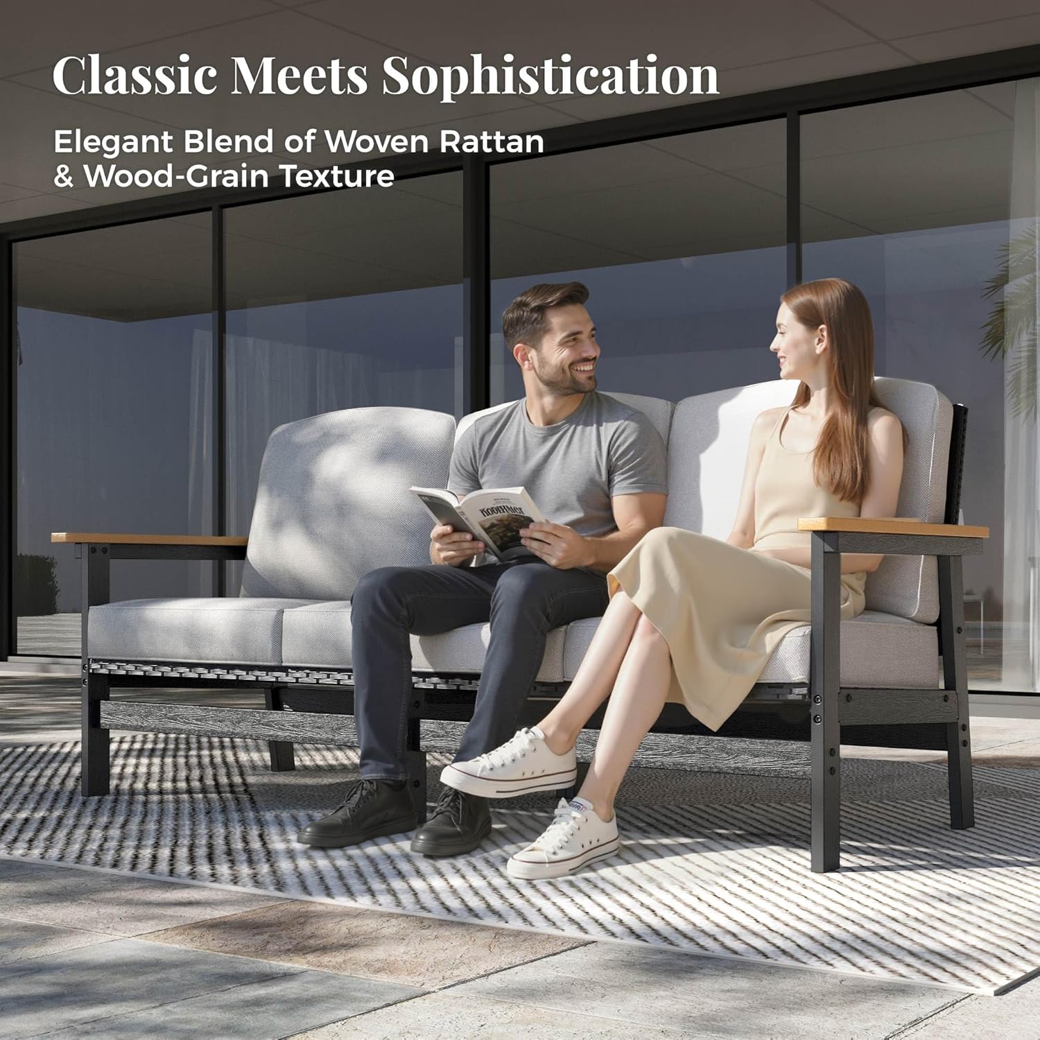 Piece HDPE Outdoor Patio Conversation Set review