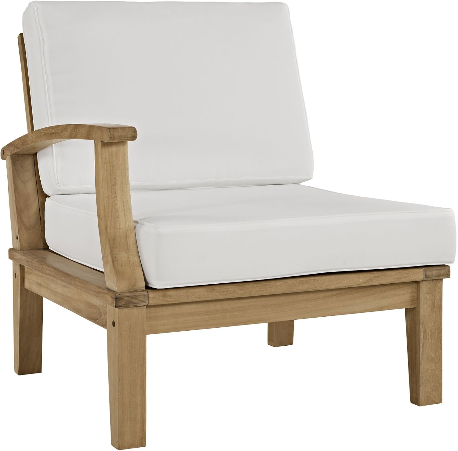 Modway EEI-1148-NAT-WHI-SET Marina Teak Left-Facing Sofa Review
