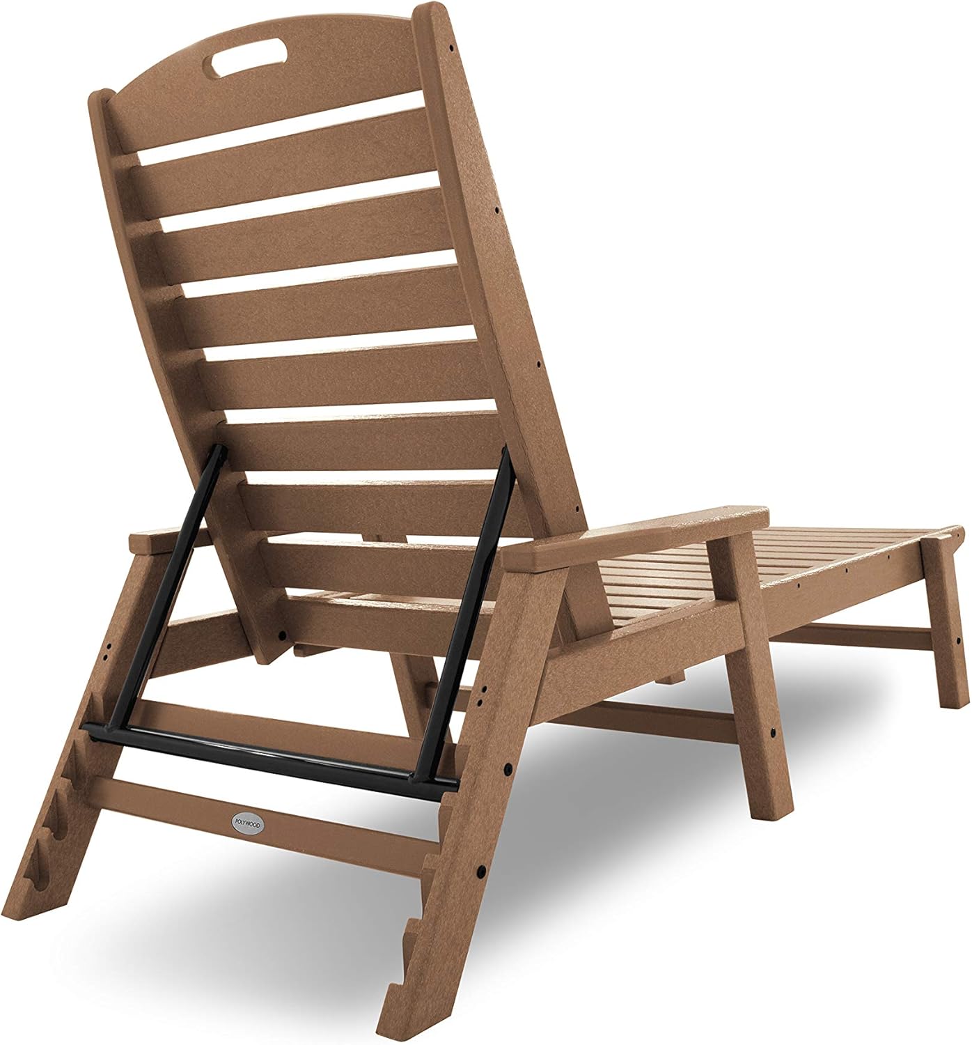 POLYWOOD NCC2280TE Nautical Arms Chaise, Teak review