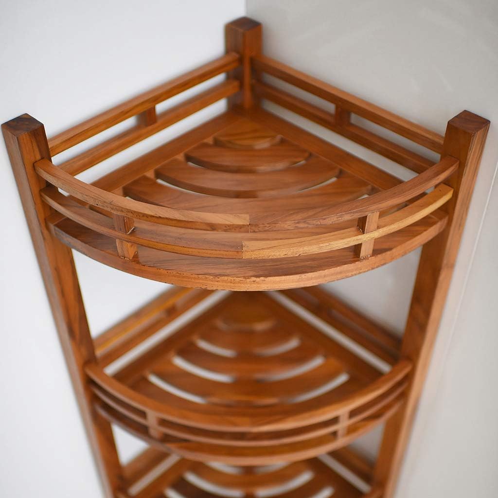Cambridge Casual Superior Indonesian Teak Estate Bath Shelves, Corner Shelf, Natural Brown review