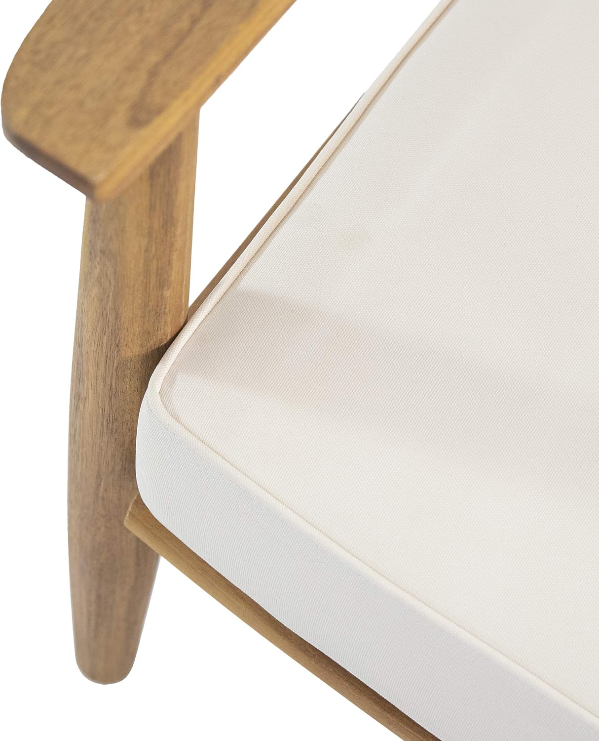 Christopher Knight Home Felix Outdoor Acacia Wood Seater Chat Set with Coffee Table, Teak Finish, Beige