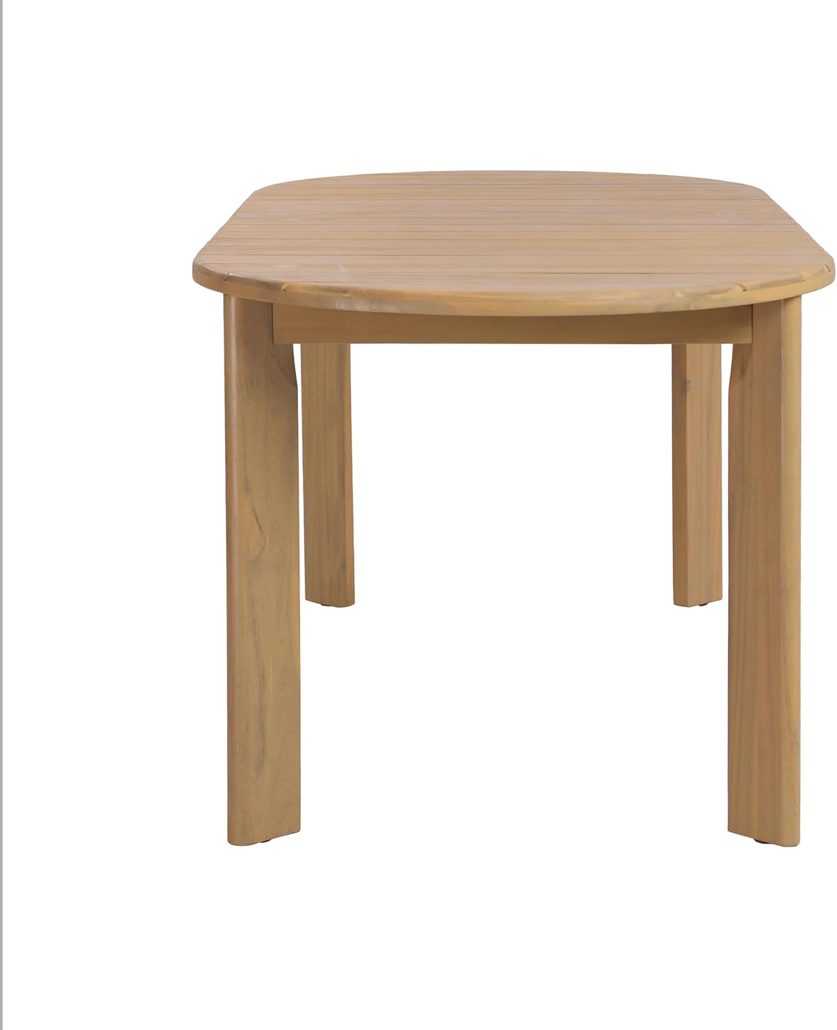 Christopher Knight Home Linda 70.67″ Outdoor Dining Table, Solid Acacia Wood Patio Table for Patio Furniture Set, Modern Dining Table with Slat Panel Oval Top for Deck Garden Backyard, Light Teak review
