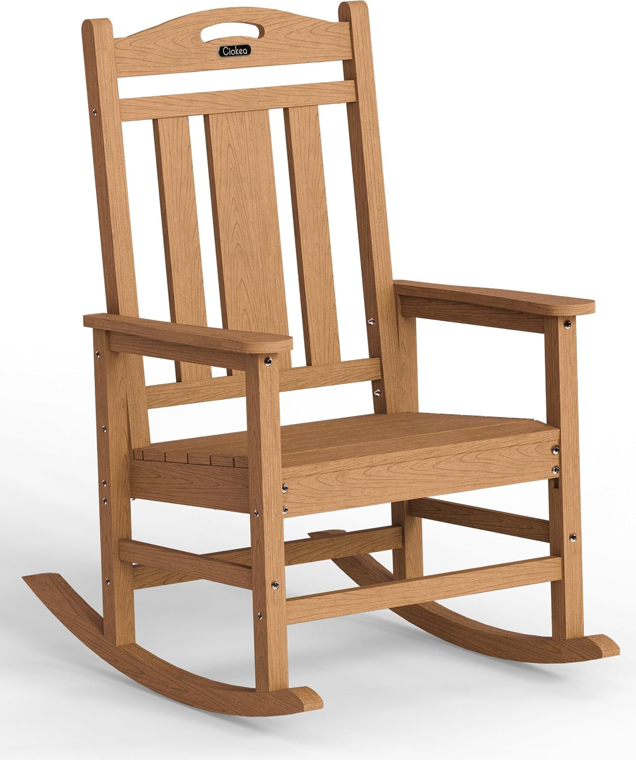 Ciokea Oversized Outdoor Rocking Chair, 380lbs Heavy-Duty Large Patio Rocker, Weather Resistant & Anti-Fade Porch Chair, High