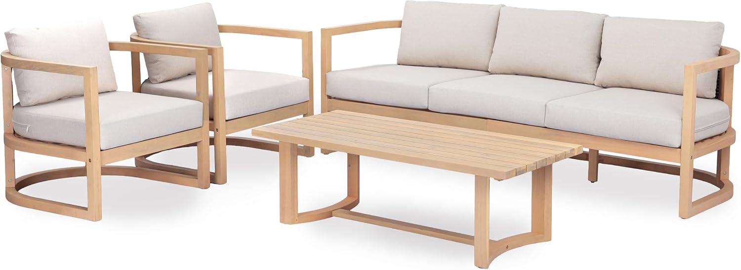 Merax 4 Piece Rattan Woven Paito review