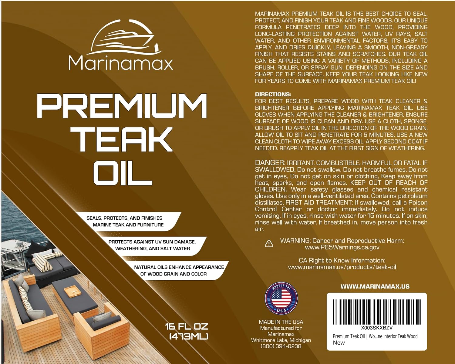 Premium Teak Oil 16 oz, Wood Oil, Sealer & Protector review