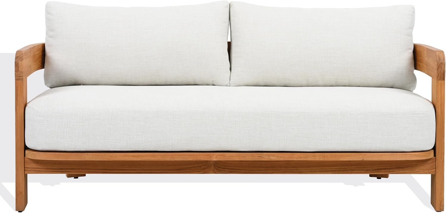 SAFAVIEH Couture Outdoor Achilles Wood Sofa, 69.8" CPT1069A