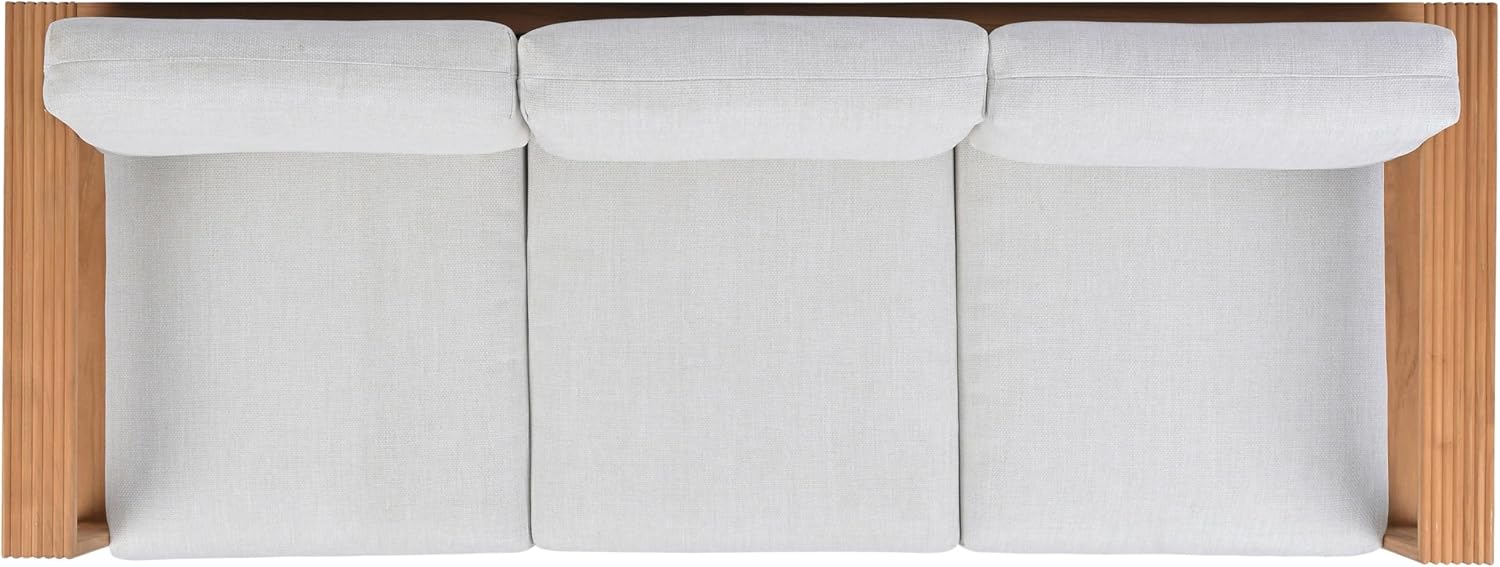 SAFAVIEH Couture Outdoor St Lucia Wood Sofa, 79.9″ Natural/White CPT1074A review