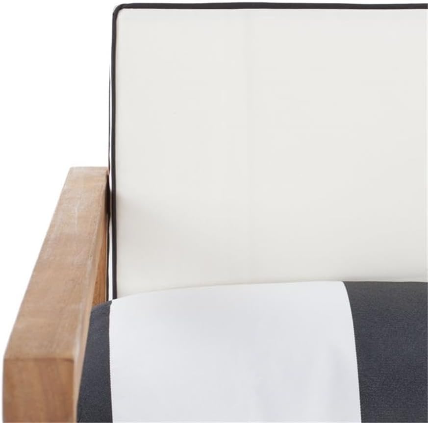 Product Name: SAFAVIEH Outdoor Collection Montez Natural/ White Cushions/ Striped Bolster Pillows 4-Piece Conversation Patio Set review