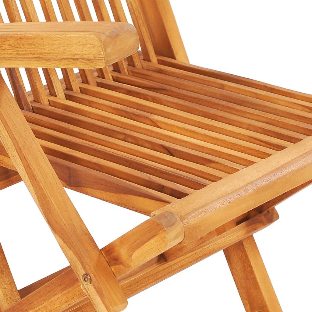 VidaXL 7 Piece Folding Patio Dining Set Solid Teak Wood review